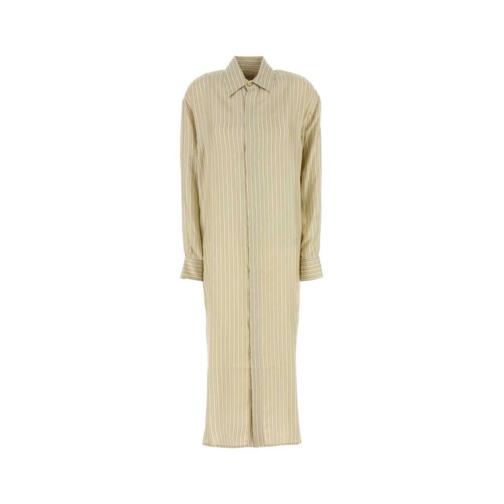 Le Kasha Women Embroidered Silk Shirt Dress